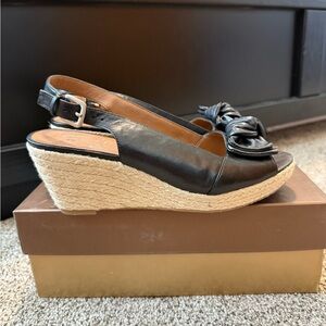 Franco Sarto Black Nubia Women's Wedges